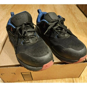 Keen Utility Steel Toe Work‎ Shoes Safety Sneakers Black Blue Womens 7.5 M